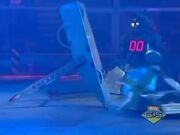 Refbot counts out Probophobia as it tries to use its forks to move across the floor