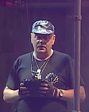 Mike at the controls of Plunderbird 2