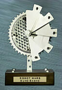 The trophy as shown on television