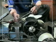 Onslaught videodiary 2.png (899 KB) Onslaught's forklift motor receives attention (Robot Wars Revealed, Episode 7)