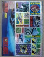 The rear of the magazine with the stickers