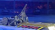 Panic Attack uses its forks to block A-Kill's hammer
