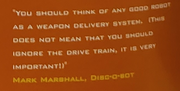 Mark marshall quote disc-o-bot