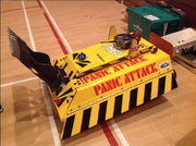 Panic Attack in the pits at the Robots Live! Swansea event in 2012