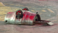 Keg 2 without its weapon during its second battle