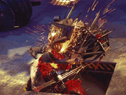 Diotoir is attacked by Dead Metal in the Pit