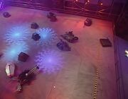 Mortis (right) reaches the end zone in British Bulldog