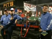 Eric Domholt leads the team's introduction in Nickelodeon Robot Wars