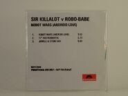 A promo CD sleeve for Android Love, showing all three tracks and their run times