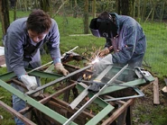 Reflex's chassis being welded