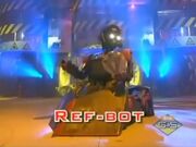 Refbot during his introduction in Nickelodeon Robot Wars
