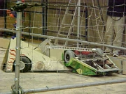 Dominator 2 axes the underside of VenoM at the Debenham Robot Rumble