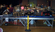 Stinger (second from right), amongst robots on display at a Colchester live event in 2006