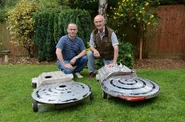 Dave and Ken Rose with both versions of Hypno-Disc in 2016