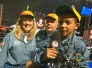 Jacob Holland leads the team's introduction in Nickelodeon Robot Wars