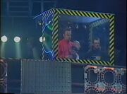 One of the cherrypickers, whose movement caused one roboteer to be sick