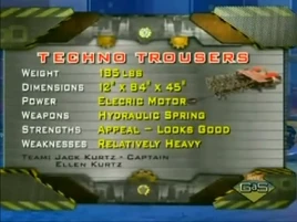 Techno trousers nick stats