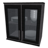 Star Glass Cupboard Black