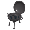 Fire Brand-Round Grill-grey