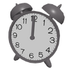 Tik Tok Clocks-Alarm Clock-grey