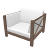 Outdoor Oasis-Padded Chair-white