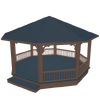 Outdoor Oasis-Gazebo-brown