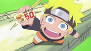 Naruto remportant le ticket