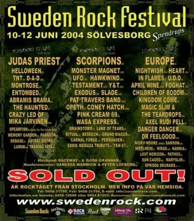 Sweden Rock 2004 | Rock & Metal wiki | Fandom