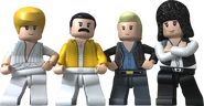 Lego Queen.png (139 KB) The band members of Queen in minifigure form (Left to right: John Deacon, Freddie Mercury, Roger Taylor, and Brian May)