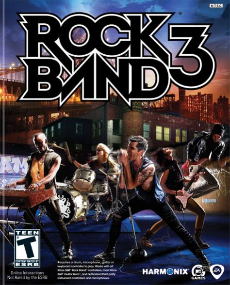 ロックバンド3ROCK BANDギターコントローラー　ソフト3本付 ロックバンド3ROCK BANDギターコントローラー ソフト3本付