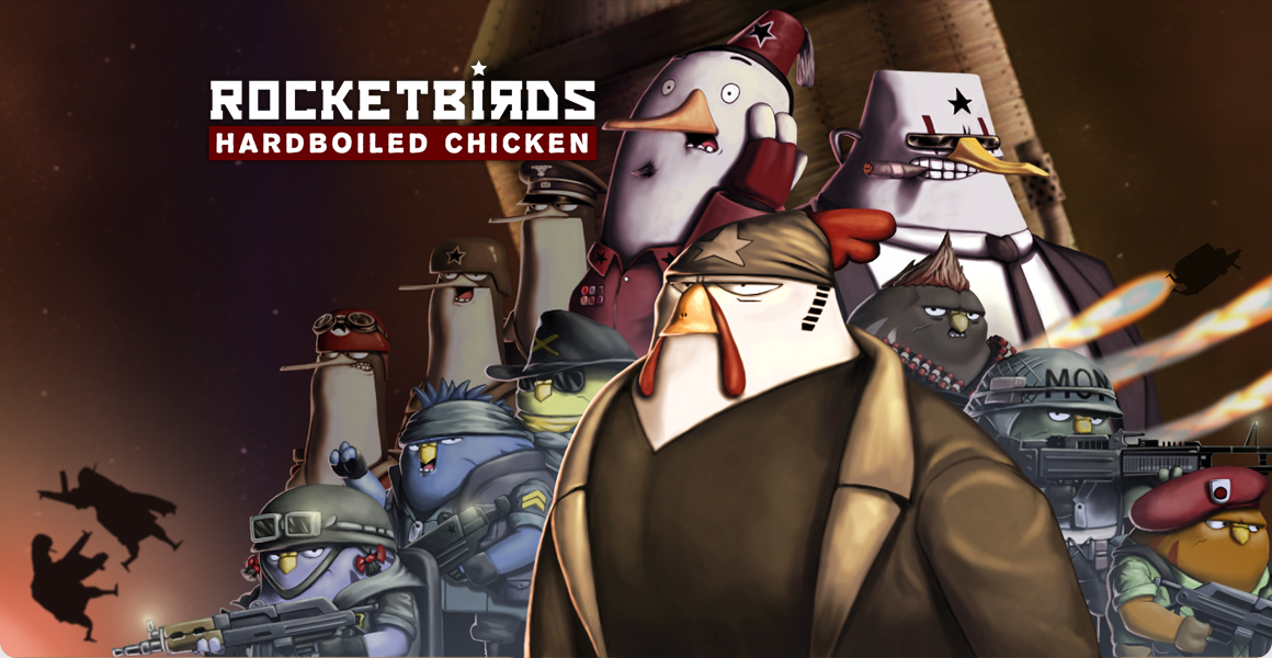 Rocketbirds Hardboiled Chicken: aves em guerra em um belo game indie -  Arkade