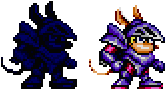 Axel Gear's standing sprite from Rocket Knight Adventures