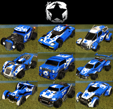 Merc (2nd row, center) with the Stars decal.