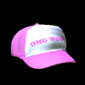 Trucker hat topper icon pink
