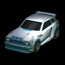 Fennec body icon sky blue