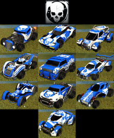 Merc (2nd row, center) with the Skulls decal.