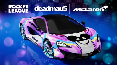 Promotional image for the McLaren 570S with the deadmau5 Blaze decal