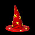 Wizard hat topper icon crimson