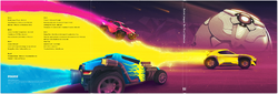 Outer gatefold artwork, showing Octane (pink), Backfire (blue) and Takumi (yellow).