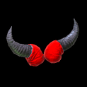 Devil horns topper icon crimson