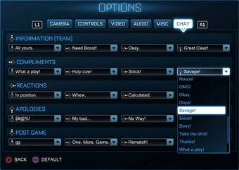 rocket league ps4 best controls