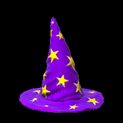 Wizard hat topper icon purple