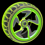 Chakram Holographic wheel icon lime