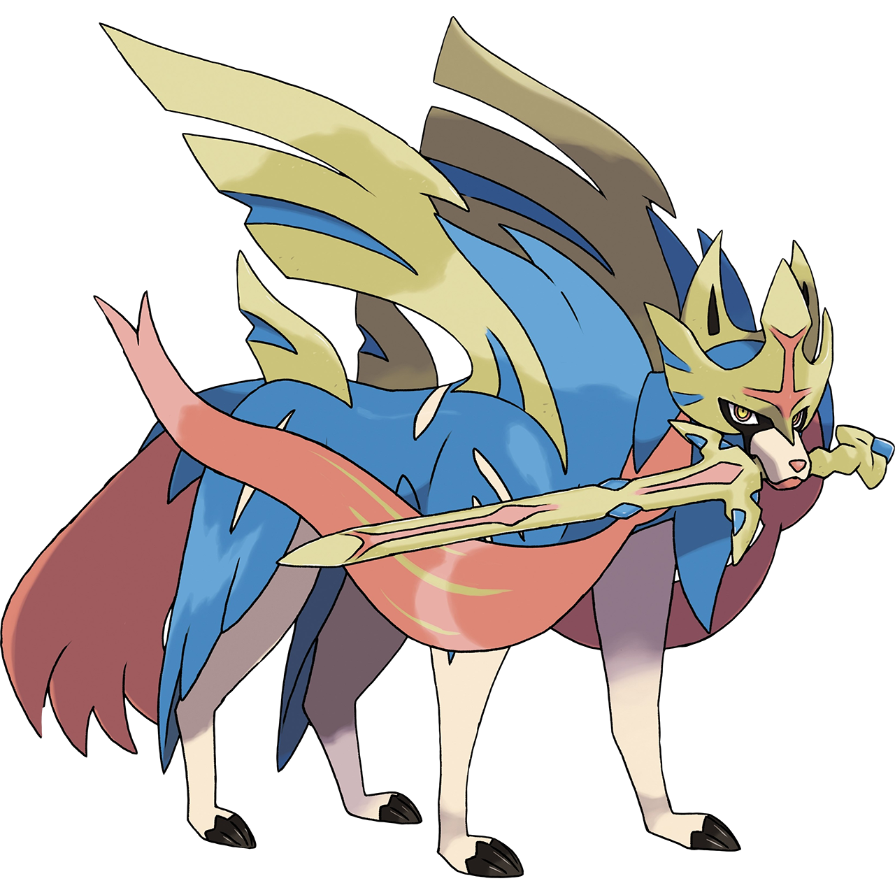 zacian and zacian (pokemon) drawn by saiku_(zvlku)