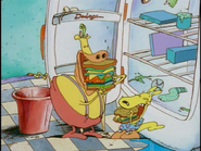 Rocko eats sandwiches with Heffer