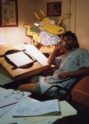 Joe Murray animating the pilot version in 1992.