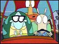 Filburt in Rocko's car