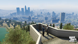 Michael and Franklin near Los Santos