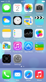 IOS 7 home screen