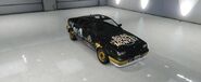 The Blista Compact with a Go Go Space Monkey livery, as seen on the Rockstar Games Social Club.